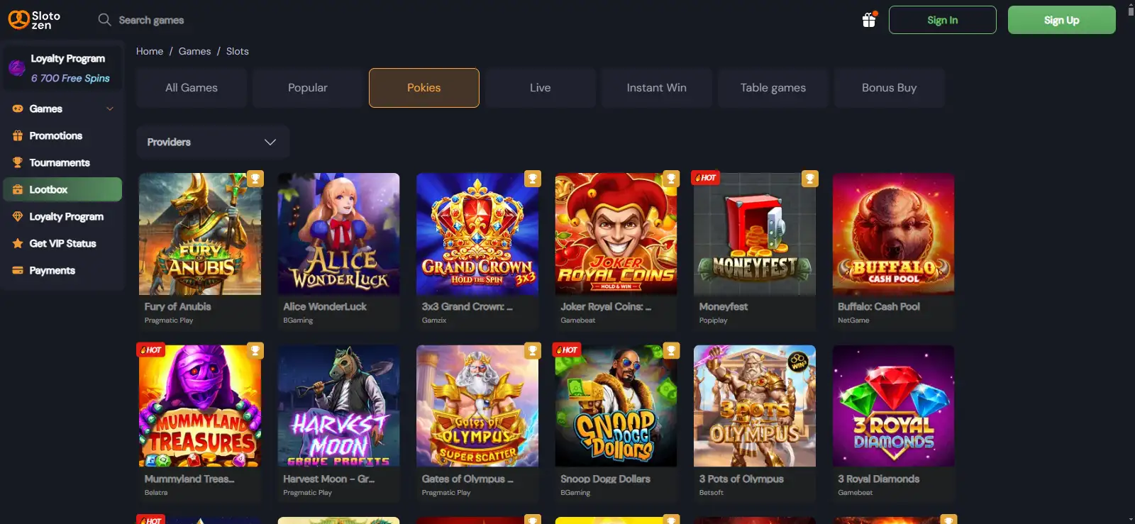 Slotozen Pokies Australia – Slots, Providers and Restrictions
